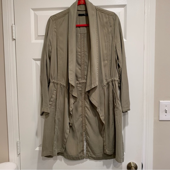 Max Jeans Olive Green Trench Style Jacket - Picture 3 of 7